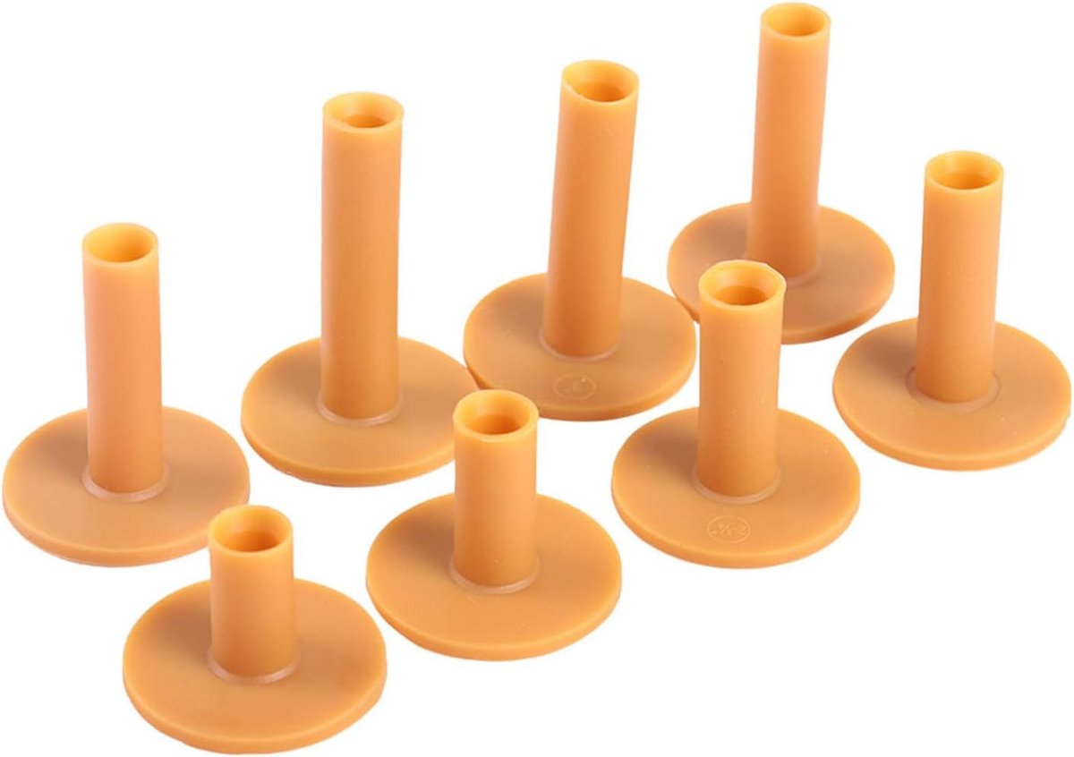 Tee Rubber, 8-delige rubberen golft-stukken Onbreekbare golft-shirts Base Driving Range Driving Practice Mat met verschillende afmetingen 35 mm/42 mm/54 mm/60 mm/65 mm/70 mm/75 mm/80 mm