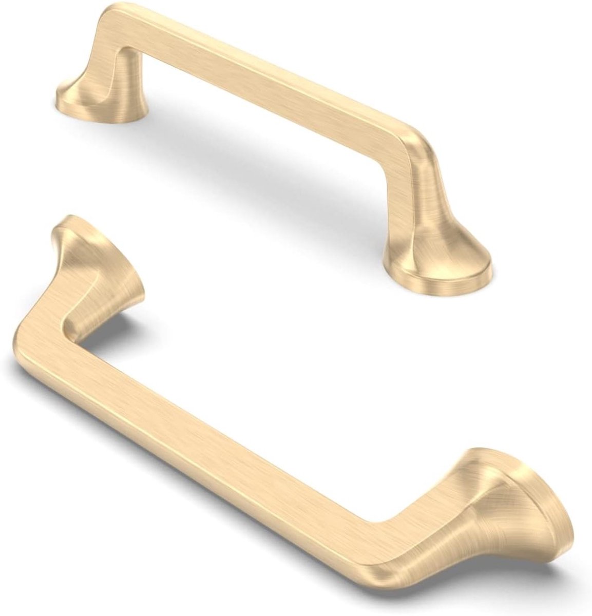 10 Stuks Meubelhandgrepen, Keuken Kast Handgrepen, 96mm Gatafstand, Geborsteld Messing Afwerking