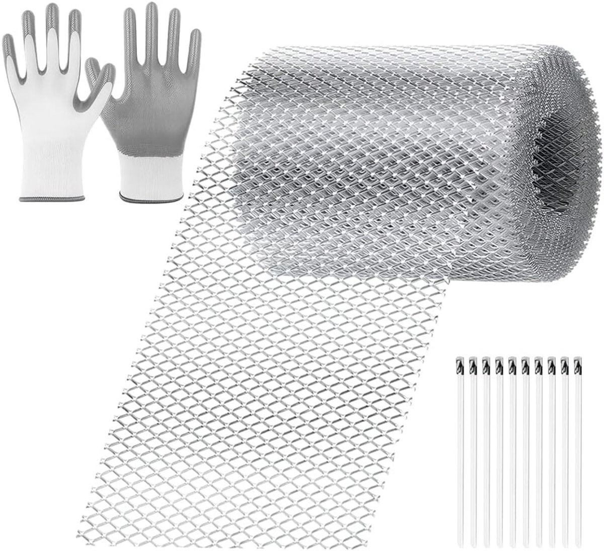 Aluminium gaas dakgootbescherming 15 x 600 cm voor optimale afwatering en vuilpreventie