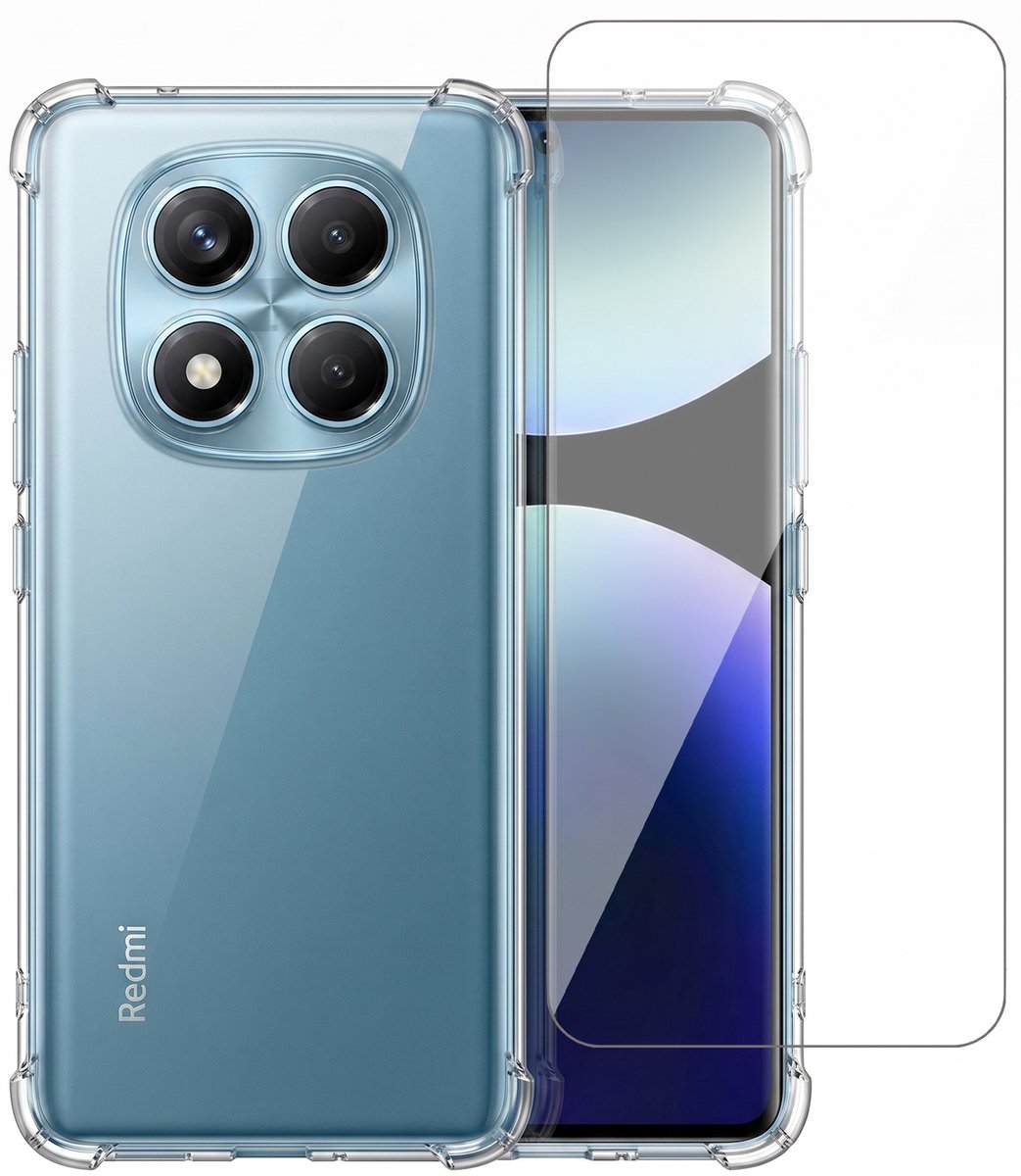 Hoesje geschikt voor Xiaomi Redmi Note 14 Pro 4G/5G / Note 14 Pro Plus – CrystalClear Back Cover – Schokbestendig – Met Screenprotector Glas