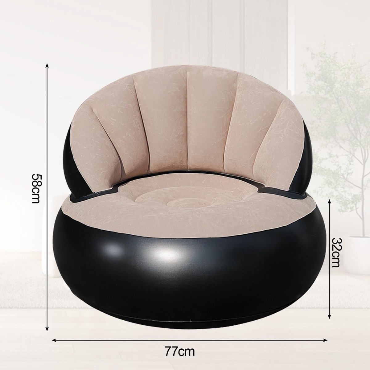 Omgoods - Opblaasbare Sofa met Pomp voor Binnen en Buiten