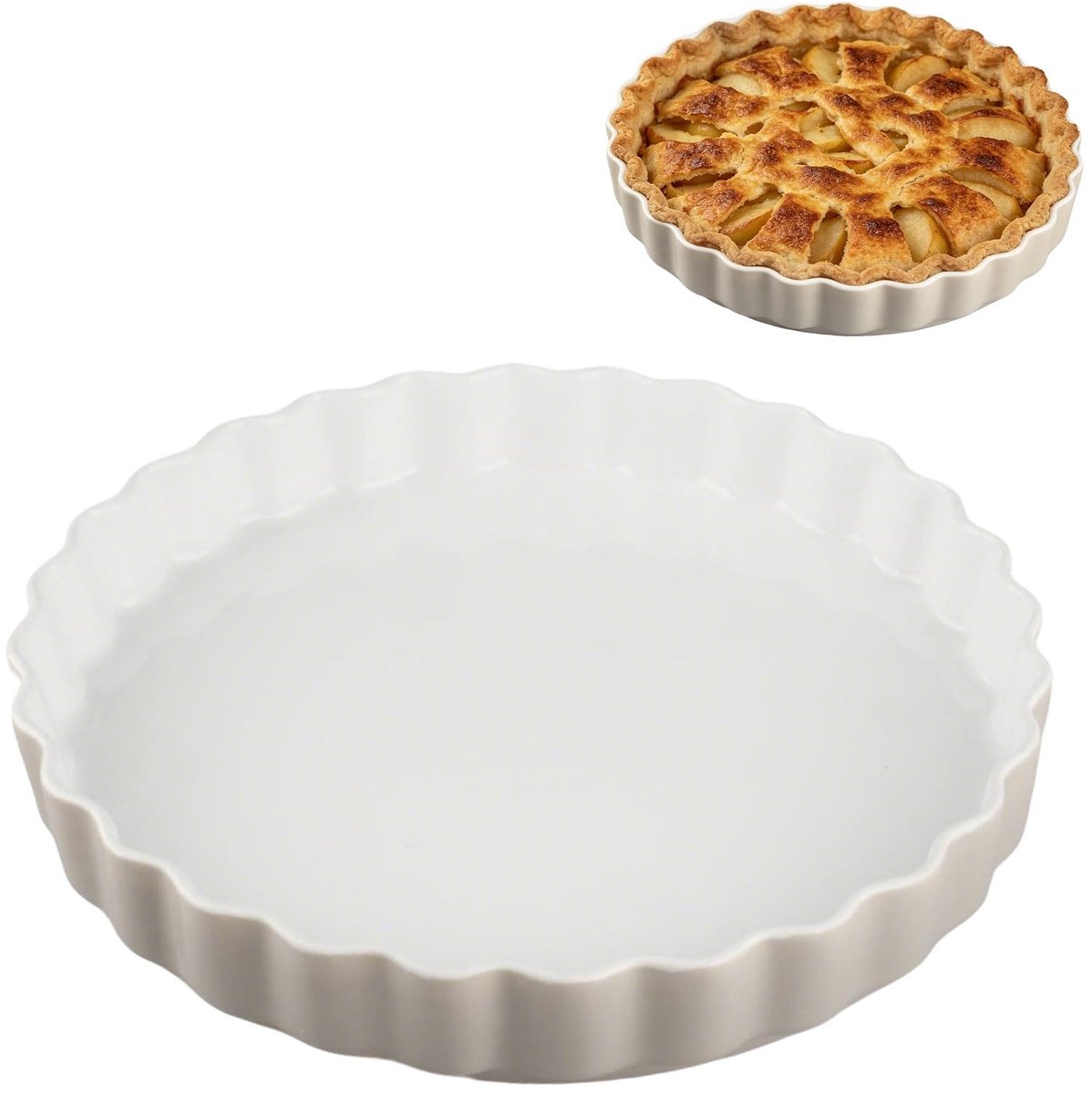 Omgoods - Quiche Vorm met Anti-aanbak Coating 28cm - Keramische Bakvorm voor Taarten en Pizza
