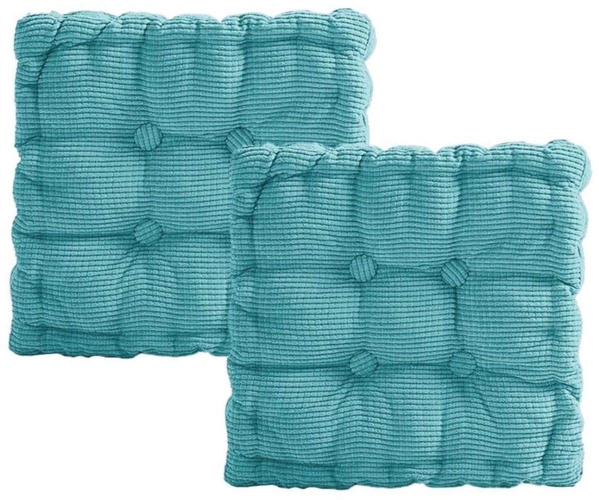 Omgoods - Set van 2 Vierkante Zitkussens 40x40cm voor Binnen en Buiten