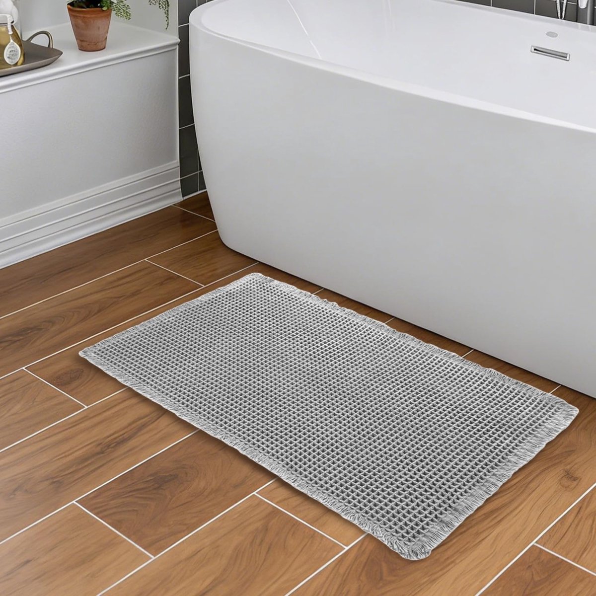 Omgoods - Waffle Badmat, Anti-slip en Sneldrogend 43x61 cm