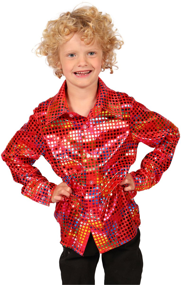 Shirt Disco Rood - Jaren 80 & 90 - Kinderen