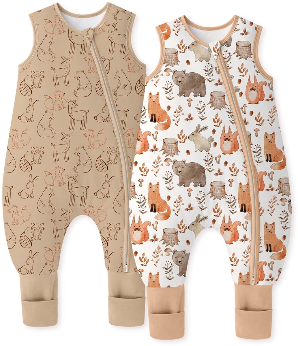 Omgoods - Babyslaapzak met Voetjes, 1,5 TOG, 90 cm, 2 Stuks