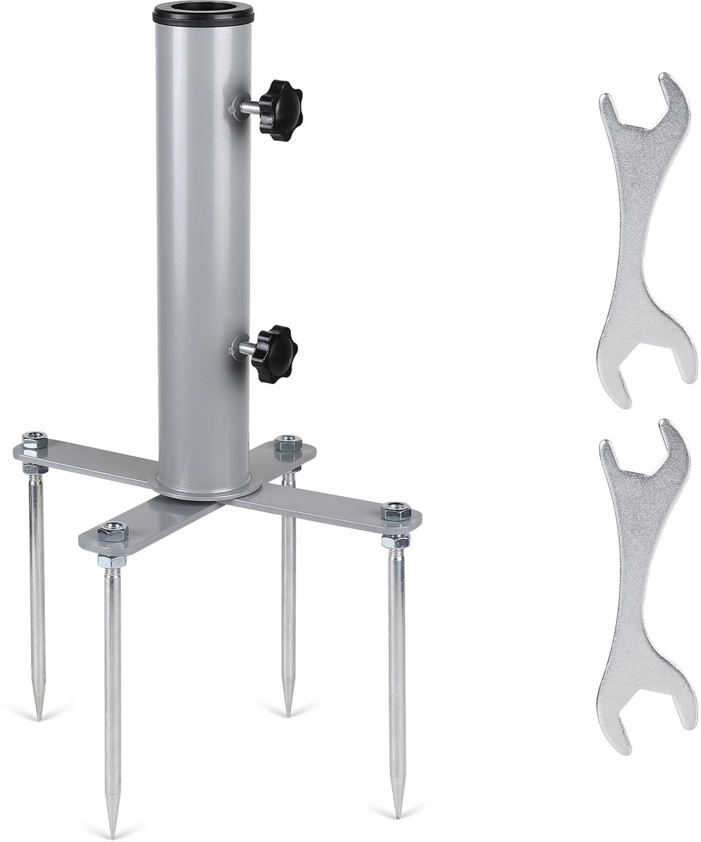 Omgoods - Parasolstandaard met Grondpen en 3 Reducer Ringen