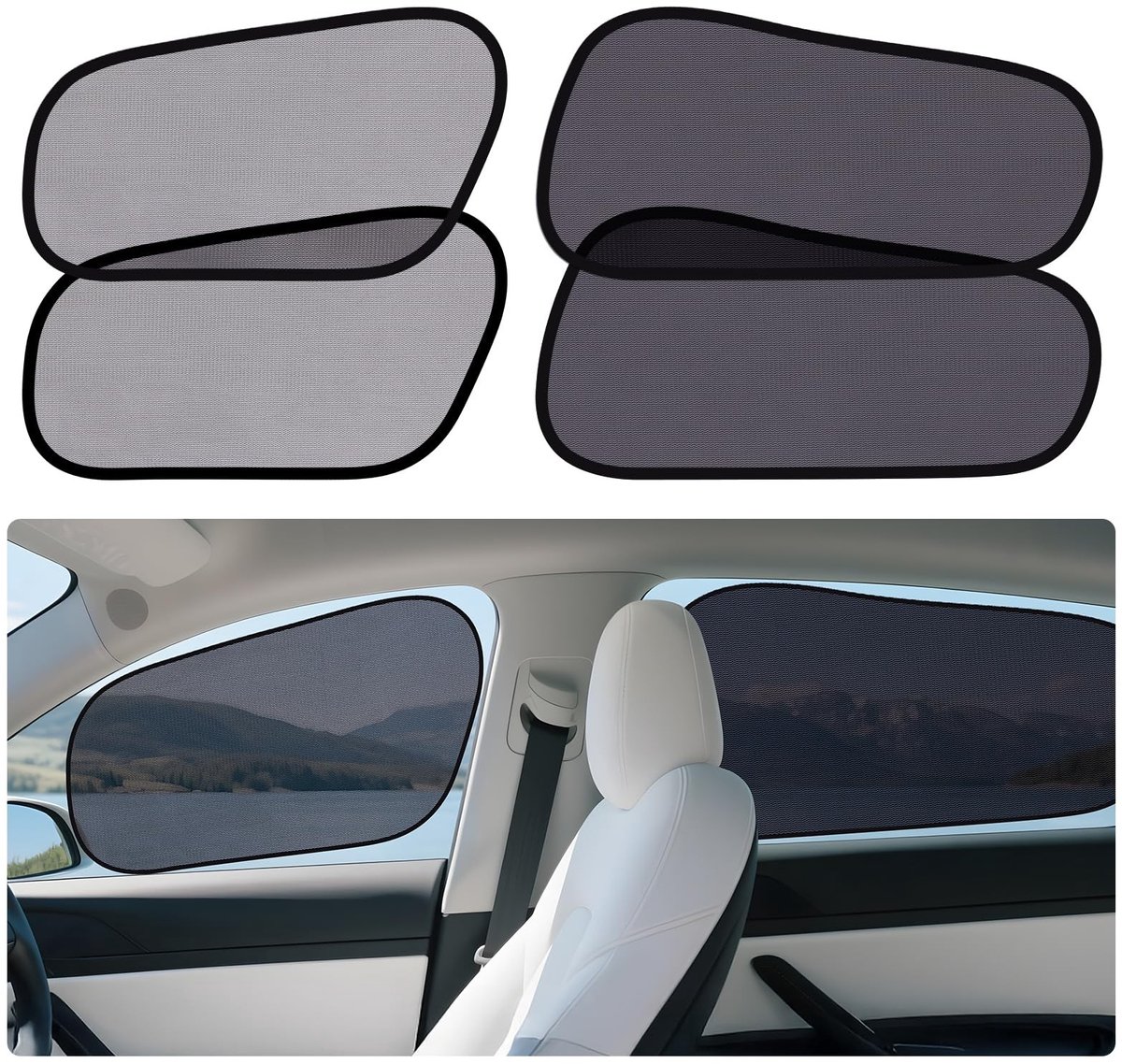 Omgoods - Complete Set Zonneschermen voor Tesla Model Y (2020-2024)