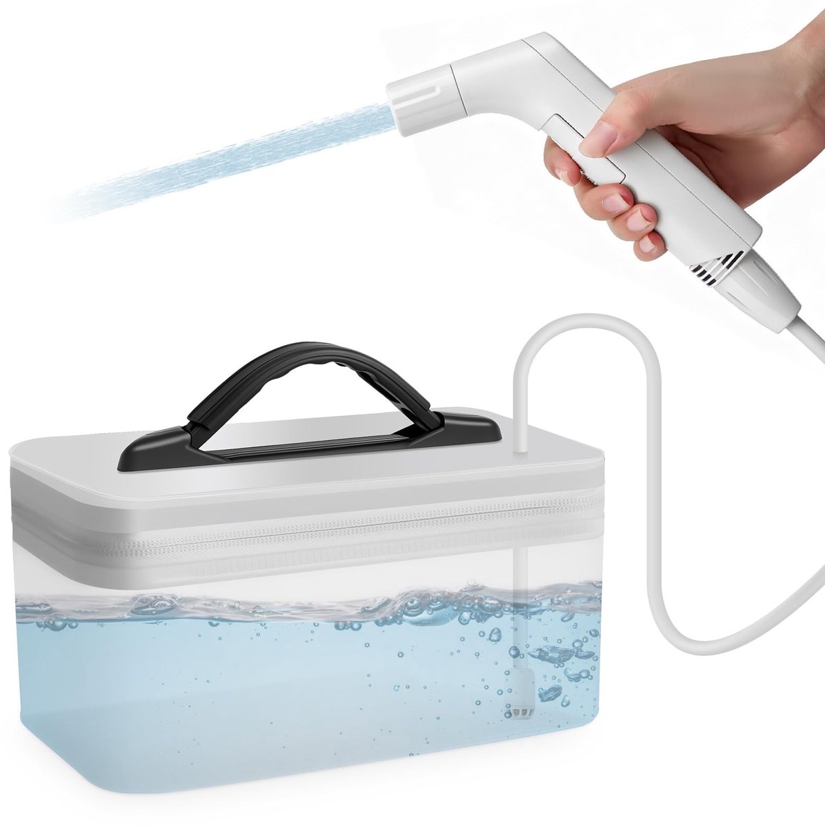 Omgoods - Draagbaar Elektrisch Bidet met 2 Modi en 1,2m Slang