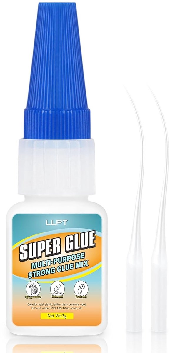 SnelShoppen - Super Sterke Directe Lijm LSG003-1 3g Transparante Multi-Doel Lijm met Anti-Clogging, Voor Plastic, Metaal, Glas en Leer, Ideaal voor Th