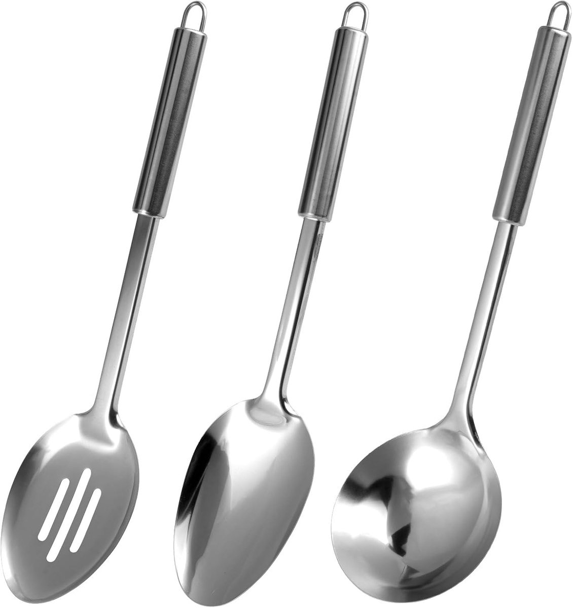SnelShoppen - Kookgerei Set Roestvrij Staal - Multifunctioneel Keukengerei Met Opscheplepel, Schuimspaan, Soeplepel - Perfect Voor Thuis, Restaurant,