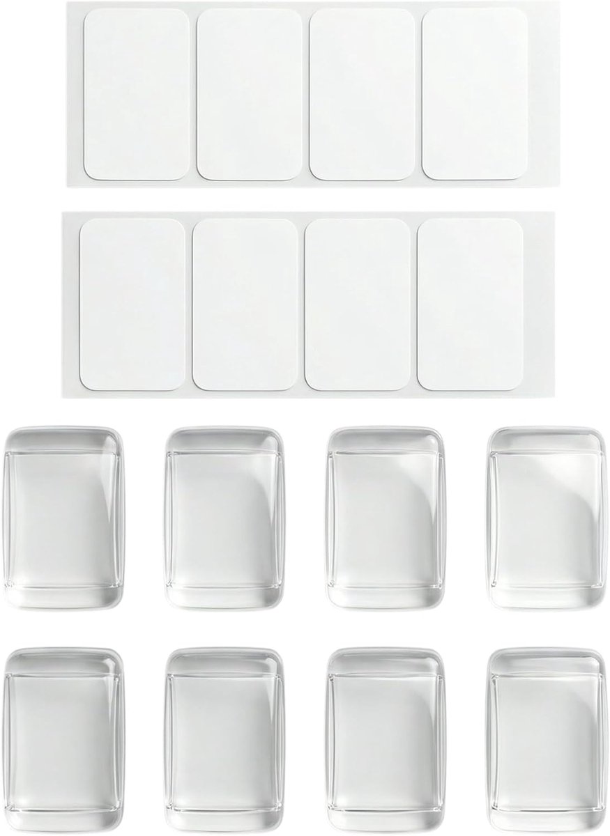 4 stuks rubberen voetjes, zelfklevende siliconen lijm, rubberen buffers, zelfklevend, zonder gereedschap, transparant - ShopVlot