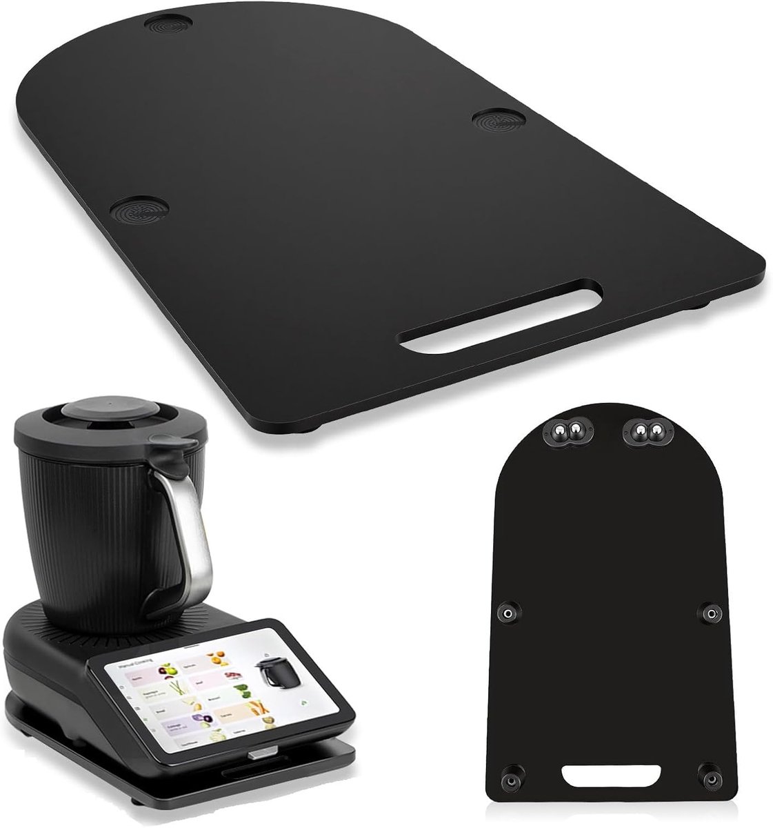 Sliding Board voor Thermomix TM7 - Hoogwaardige rolbord met 4 wielen - Zwart - Eenvoudig verplaatsen - SnelShoppen