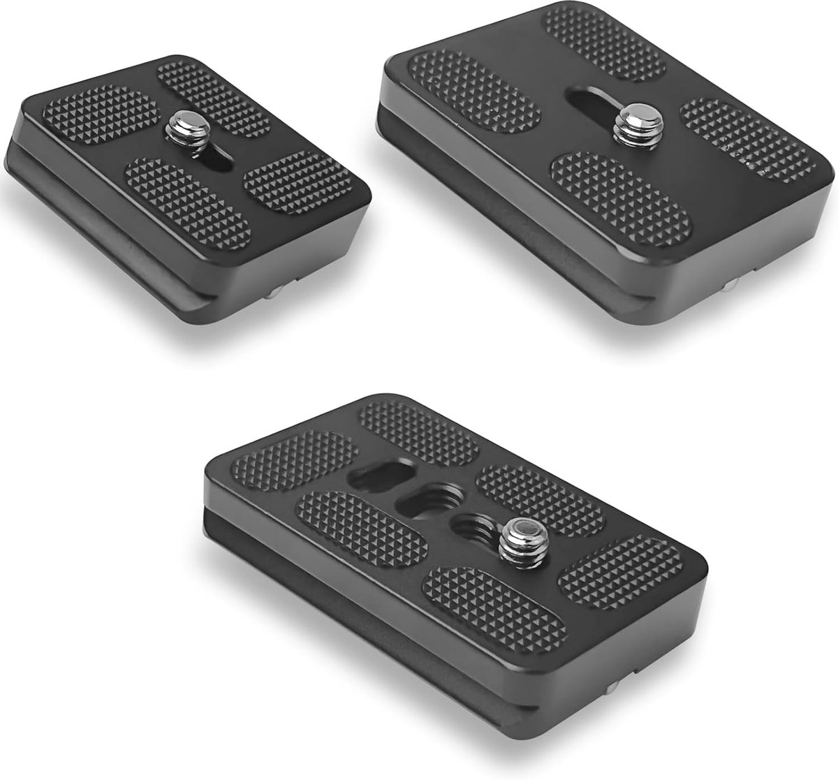 3 Pcs Camera Quick Release Plate, PU-40A, 50A, 60A Quick Plate, Tripod Insert with 1/4 Inch Screw, Black Quick Release - ShopVlot