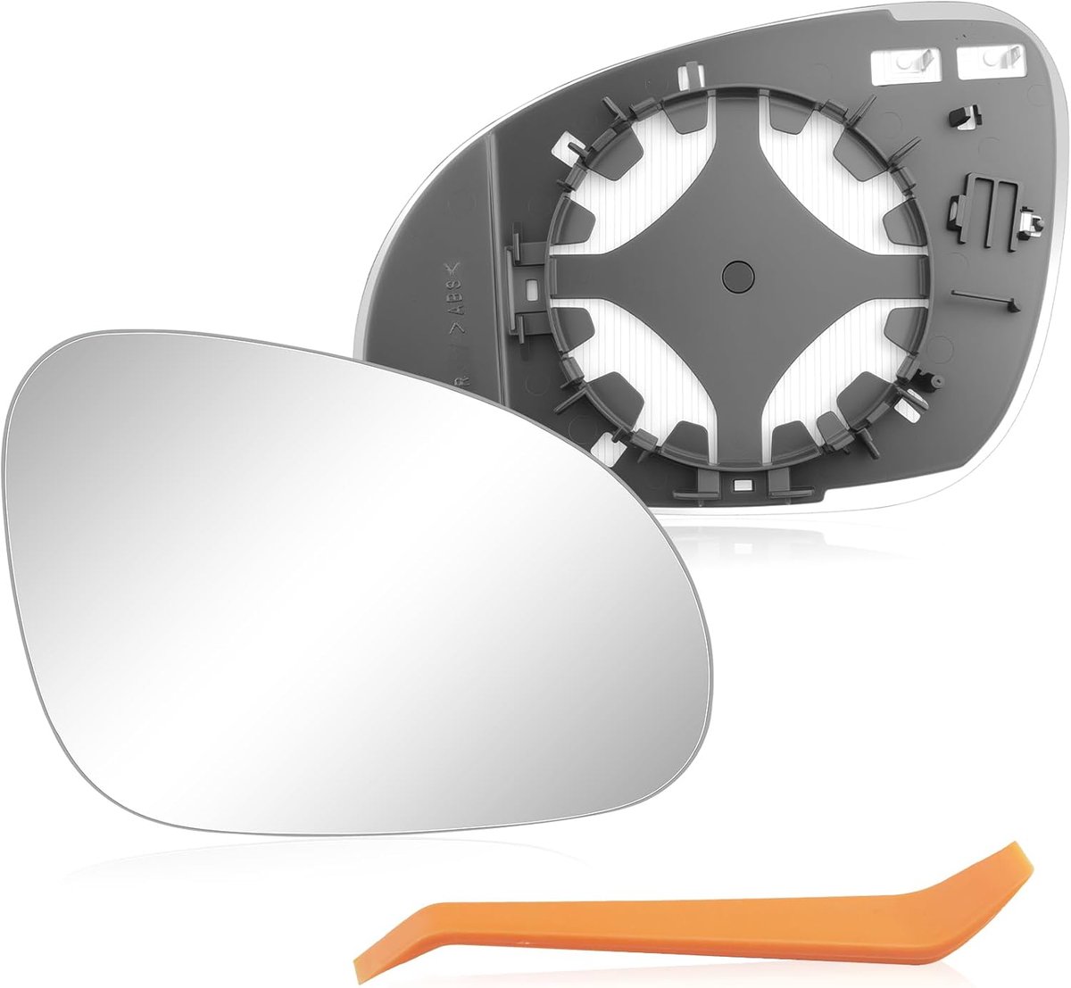 Spiegelglas Rechts - Reserveglas Zijspiegel - Auto Onderdeel - Voertuigspecifieke Pasvorm - 17 x 11 x 2 cm - Onbekend