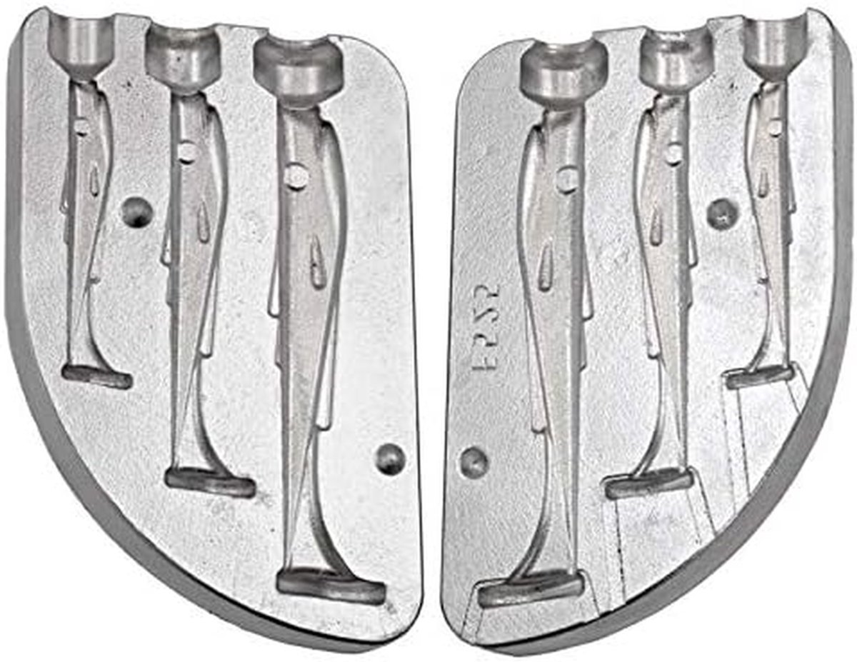 Zwem peddel shad lokken - Zacht kunstaas mal - Vissen met kunstaas - Aluminium herbruikbare mal - 60-80-100 mm