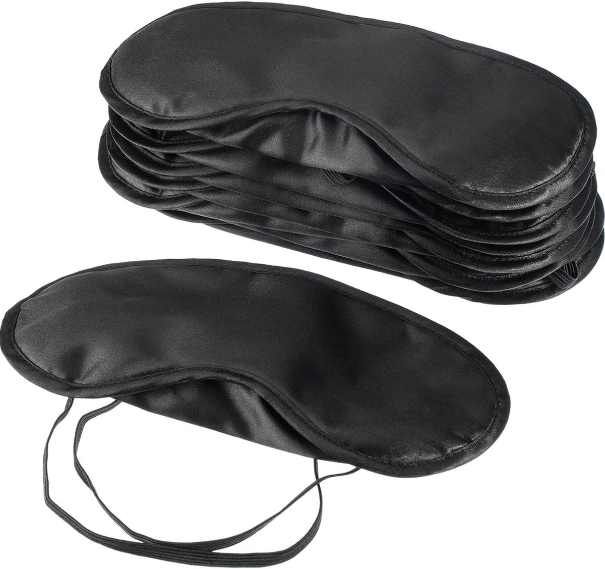 Oogmasker set van 10 - Zacht satijn - Neuspad ontwerp - Ideaal voor reizen - SnelShoppen