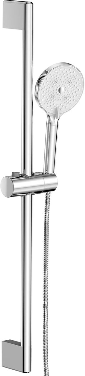 SnelShoppen - Douchestang 70 cm Met Handdouche, Douchekop, 1,6 m Slang en Waterfilter, Chroom Douchesysteem Set Voor Badkamer