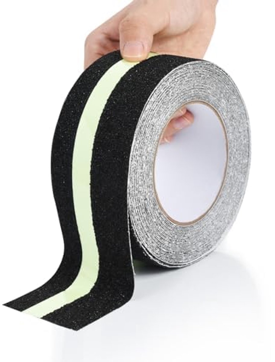 Antislipstrip, 50 mm x 10 m, pvc, antislip plakband, waterdicht plakband en zeer sterke veiligheidsband voor antislip traptreden voor trappen, ladders en gladde vloeren binnenshuis