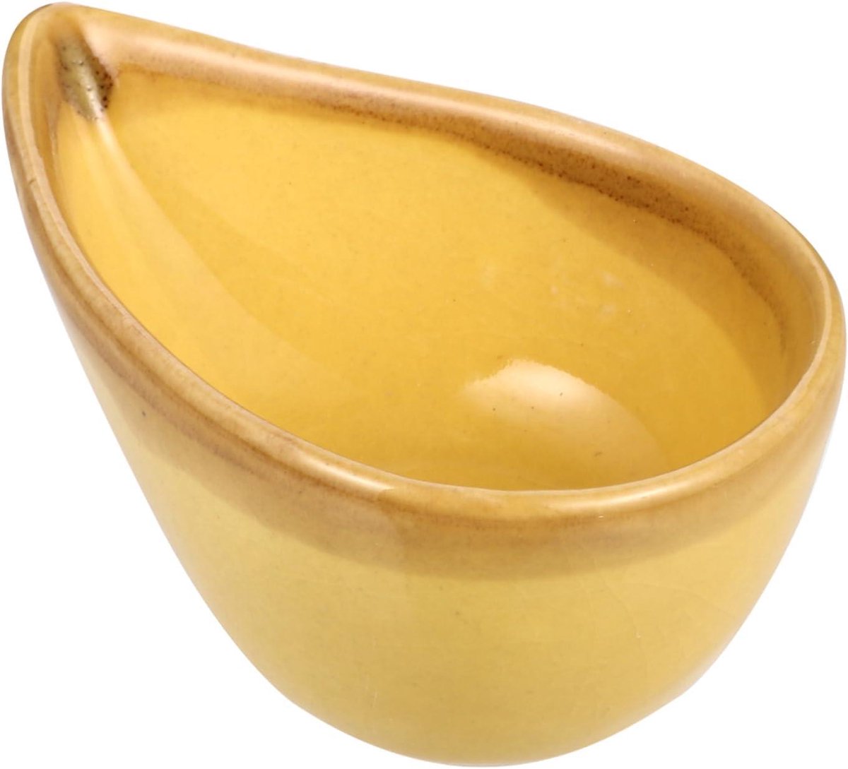 Keramische Mengkom - Sieradenschaal Cosmetica - Gezichtsmasker Bereiden - Hoogwaardig Porselein - 85 x 55 cm - Geel
