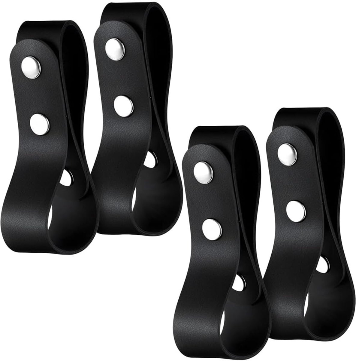 Whip holster 4 stuks - PU leer - handgemaakt - ideaal voor paardenrijden - ShopVlot
