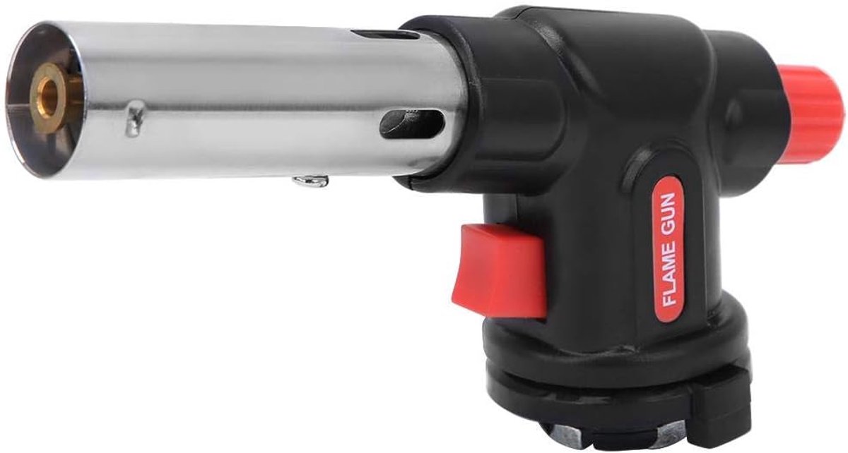 SnelShoppen - Vlammenwerper Gas Branders Verstelbare Vlam met Elektronische Ontsteking voor Buiten Keuken, Koken, Barbecue, Bakken, Tot 1300°C