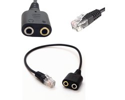 CentBest 3.5mm to RJ9 RJ10 Cable PC Headset Phone Headphone Adapter Cable Converter for Avaya 1600 9600 SNOM Yealink - ShopVlot