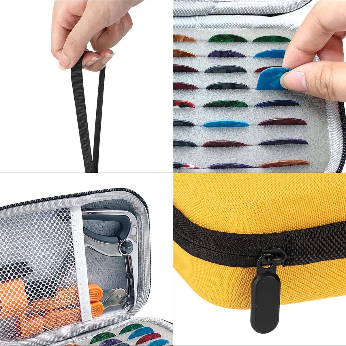 Guitar Pick Holder Case compatible with Fender Dunlop D'Addario Dunlop Musical Instrument Guitar Accessories, All Size - ShopVlot