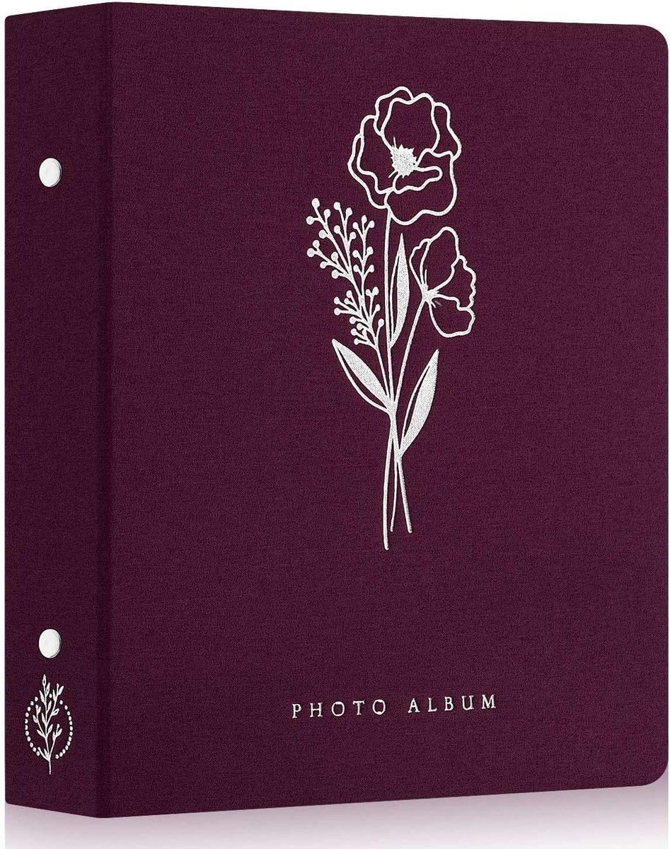 SnelShoppen - 6x4 Fotoalbum voor 400 Foto's, Invoervakken, Linnen Kaft, 10 x 15 cm Portret Foto's, Paarse Kleur, Perfect als Cadeau voor Familie en Vr