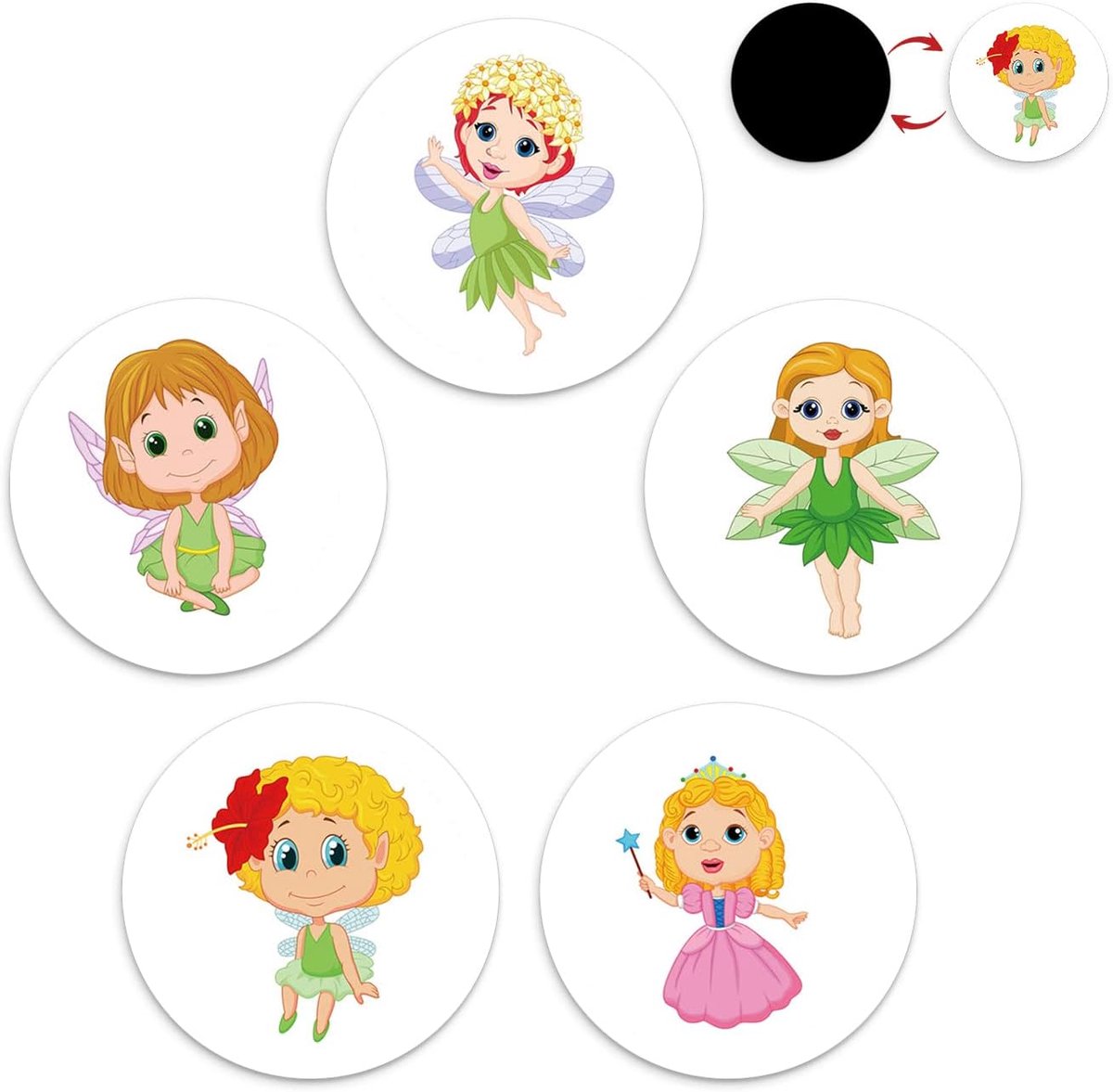 Zindelijkheidstraining Stickers 10st - Herbruikbaar - Magische Elf Prinses Patronen - Stimuleert Zindelijkheidsdoelen - ShopVlot