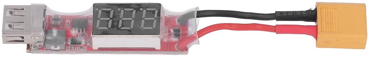 SnelShoppen - XT60 naar USB Oplaadconverter, Eenvoudige Aansluiting, Praktische XT60 naar USB Oplaadplaat, Plug and Play, Nauwkeurige Weergave voor Mo