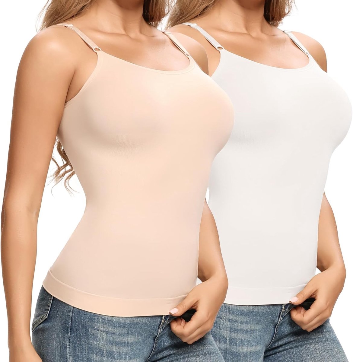 Vrouwelijk Shaping T-Shirt Ondergoed met Dunne Spaghettibandjes | Naadloos Slank Shirt voor een Perfecte Pasvorm en Comfortabele Ondersteuning