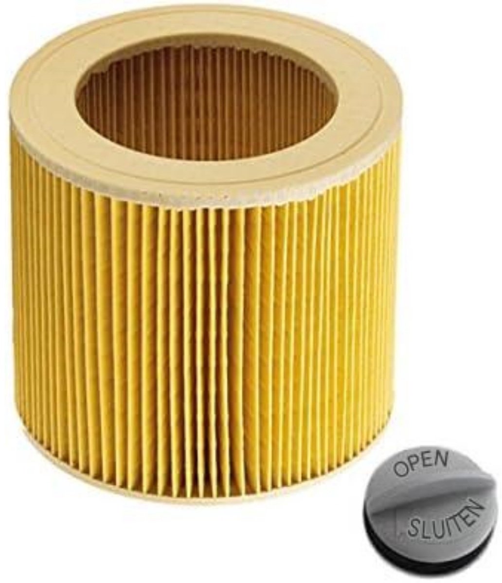 SSTRWGOOD Patronenfilter - Staubkollektorenfilter voor Nass-/Trockensauger - Geschikt voor Kärcher A 2204 2254 2101 2201 WD2 WD3 MV2 MV3 WD2.200 WD3.500 P WD 3.200 - Voor droog en nat vuil - Plastic - 11.5x12.00 cm