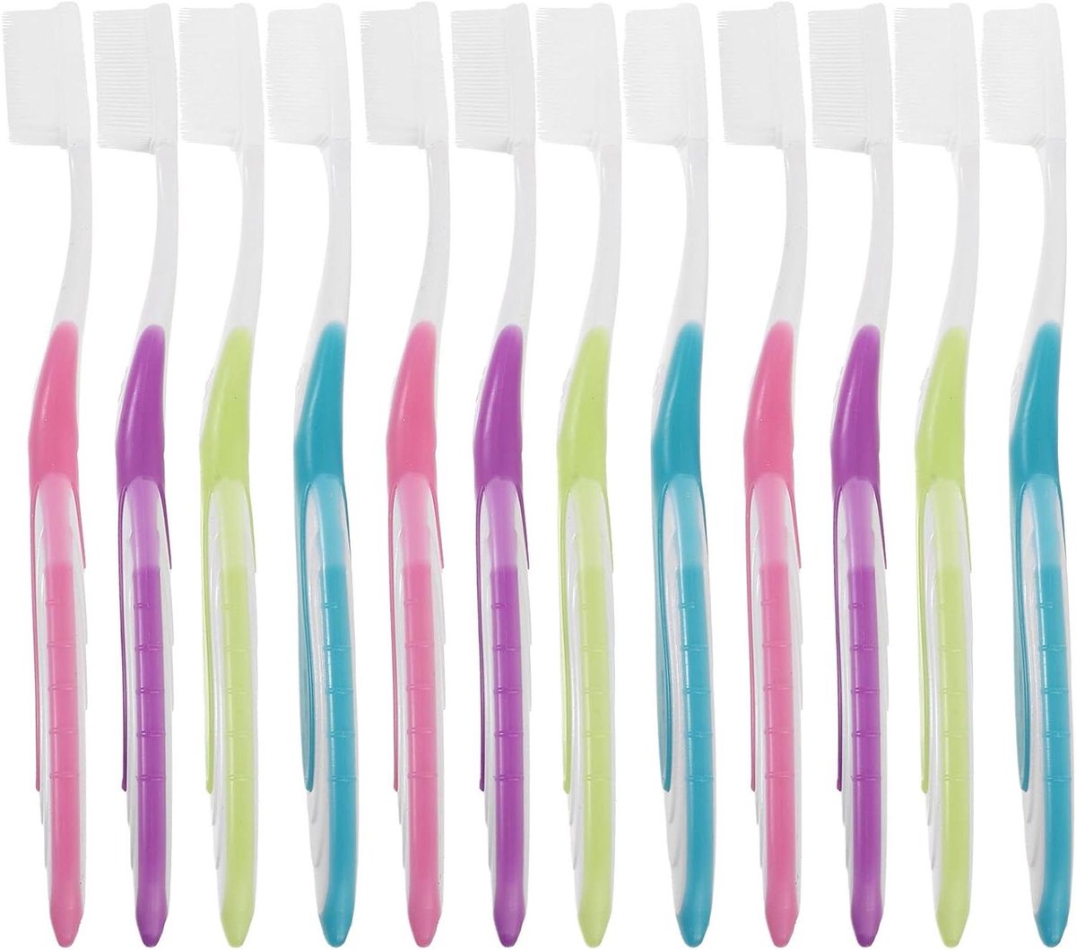Zachte Tandenborstels - Nano Tandenborstel - Dagelijkse Mondhygiëne - Ergonomisch Handvat - 19 cm - Diverse Kleuren