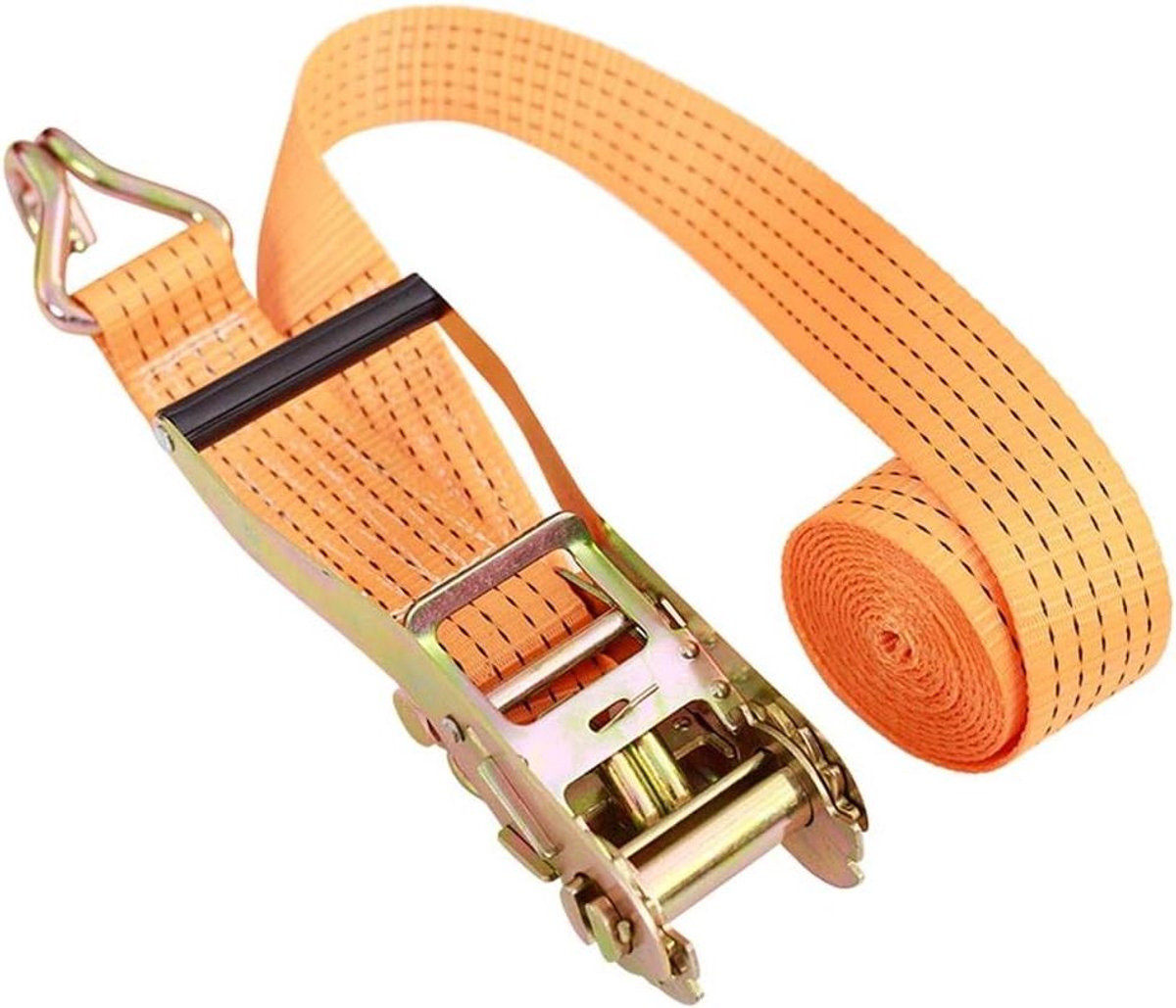 Ratelbanden - Spanbanden Neerwaarts - Zware Lasten Zekeren - Snel Ontgrendelingssysteem - 5 cm breed 6 meter - Blauw