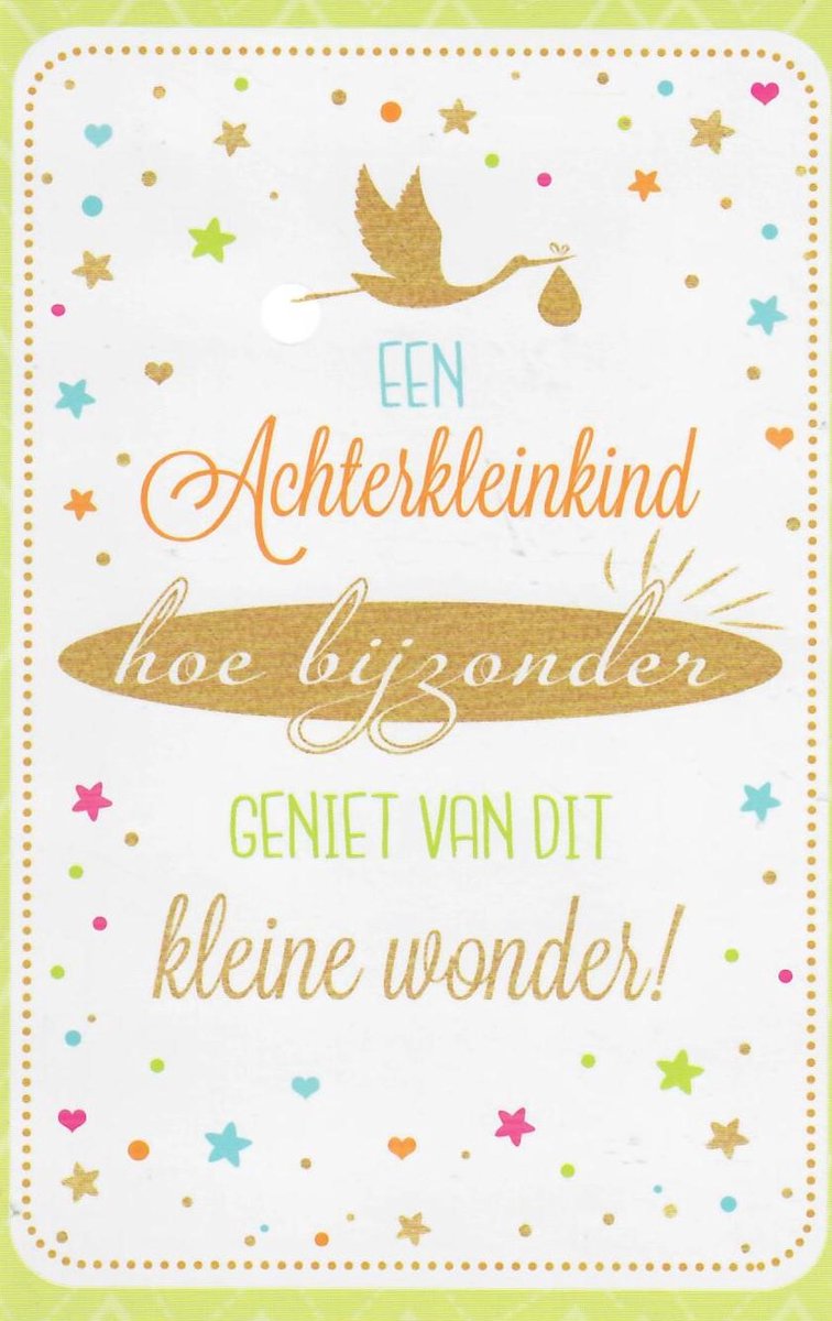 Geboortekaart | Wenskaart | 10 stuks | Een achterkleinkind, hoe bijzonder