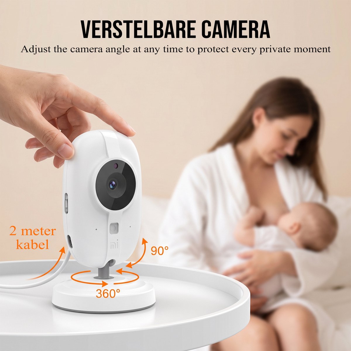 Fokelyi Babyfoon Met Camera - 3.5 Inch Baby Monitor Met Voeding Herinnering En 2000mAh thumbnail 6