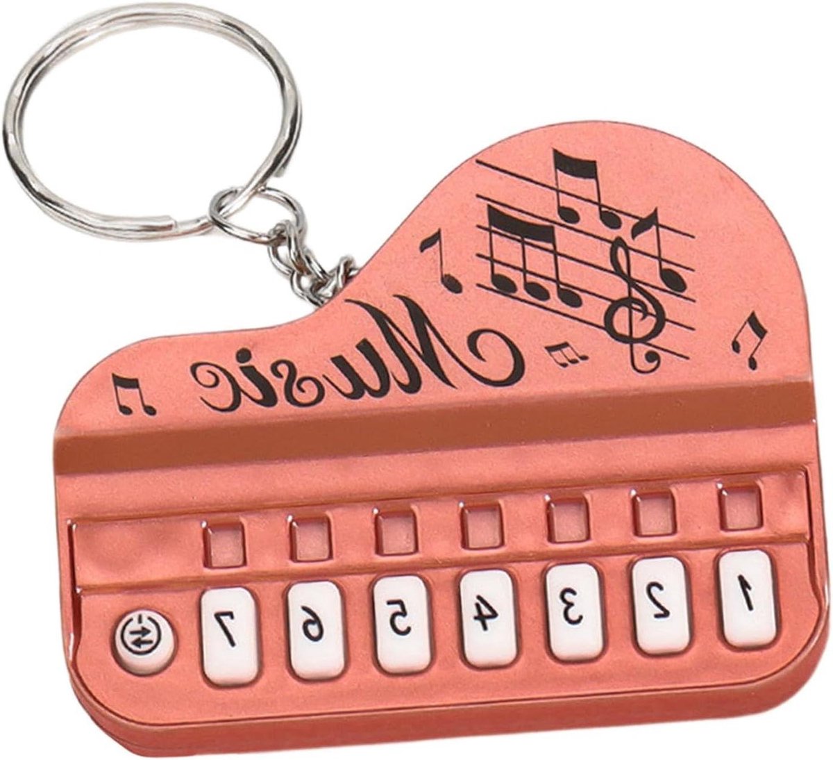 Mini Vinger Piano - Sleutelhanger Speelbaar Toetsenbord - Muziek Leren - Met Trainingsmodus - 62 cm - Rood