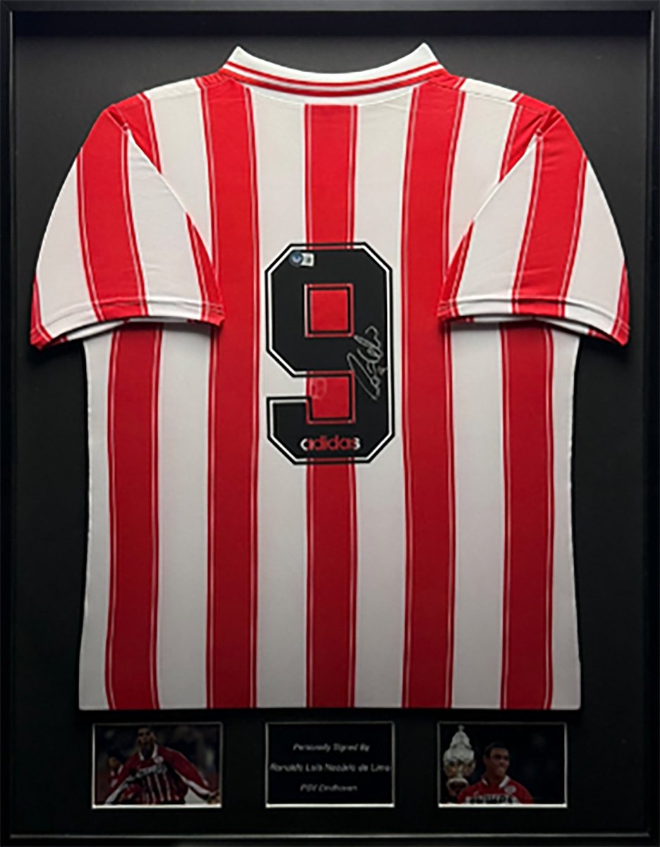 Ronaldo Lima PSV Eindhoven 95/96 ingelijst thuis shirt