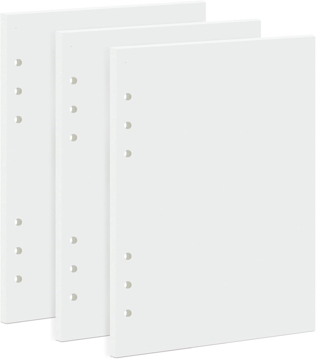SnelShoppen - Navulpapier A5, 135 Vellen, 6-Gaatjes, Herbruikbaar, 100 g/m², Blanco Papier voor Notitieboek, Journal, Schets, Schilderen (3 Pak)