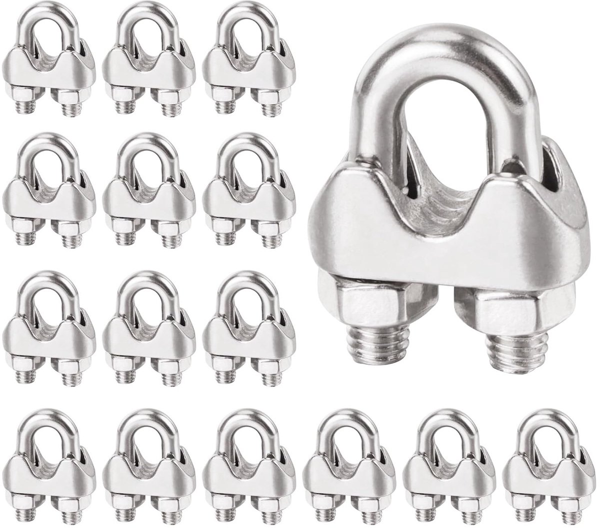 Kabelclips M5 - RVS - Set van 15 stuks - Ideaal voor duurzame kabelverbindingen - ShopVlot