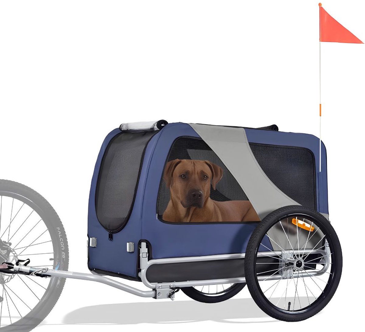 SP® Hondenkar - Hondenbuggy - Hondenfietskar - Blauw - 142cm x 72cm x 84cm