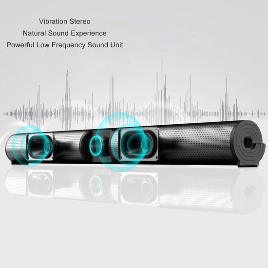 Soundbar - Luidspreker - Thuisbioscoop - RGB sfeerlicht - Tweekanaals stereo - Zwart — afbeelding 2