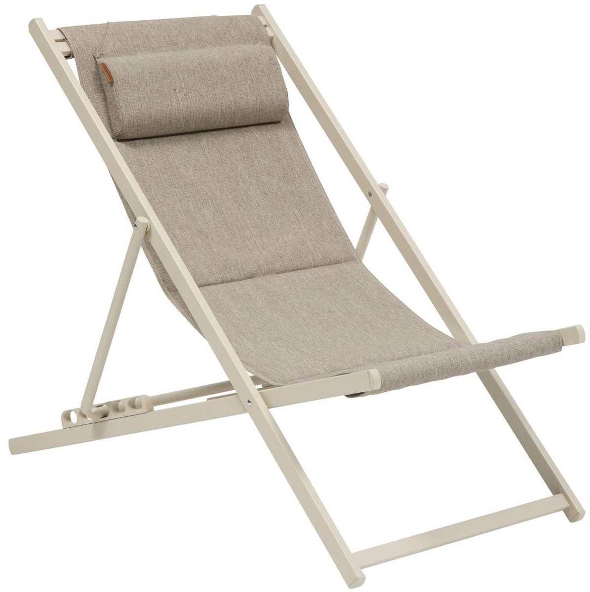 Opvouwbare en stapelbare tuinstoel van aluminium LUNIVIA