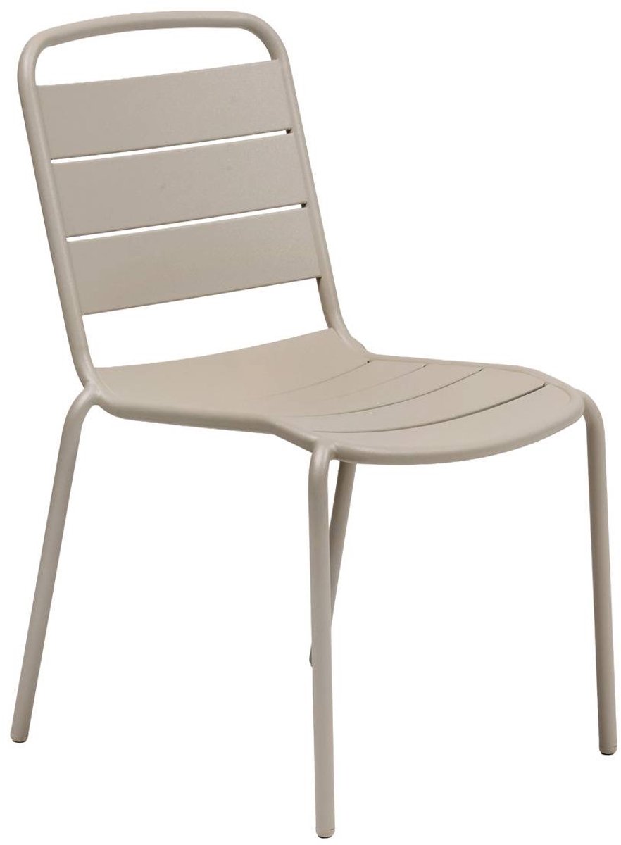 Hesperide Tuinstoelen - Tuinstoel - Terrasstoel - Aluminium - Tuinmeubelen - Grijs - 50,5x54x86 cm - VALORA