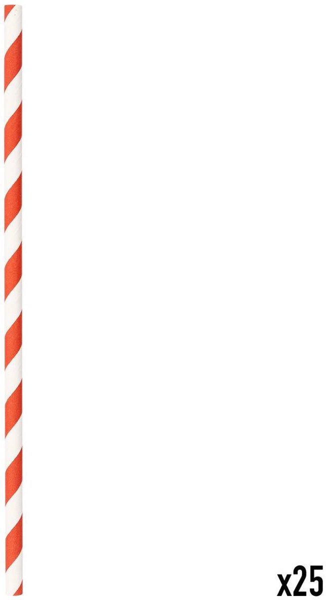Papieren rietjes met stippen x25