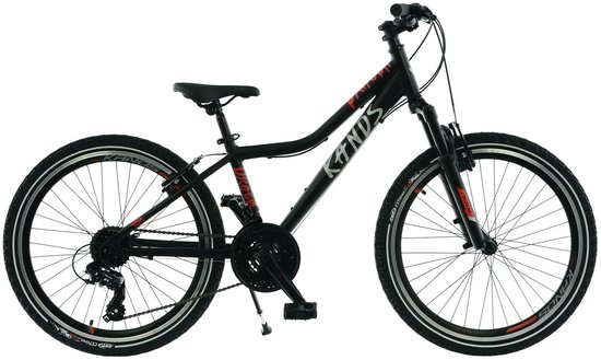 Kands Dragon - Kinderfiets - 24 inch - 21 versnellingen - Shimano - V-brake - 130-165 cm - Zwart - Jongen — afbeelding 2