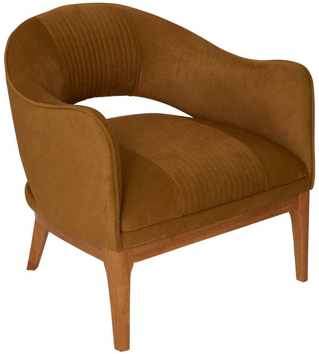 Fauteuil van stof met rubberboompoten LIBOR