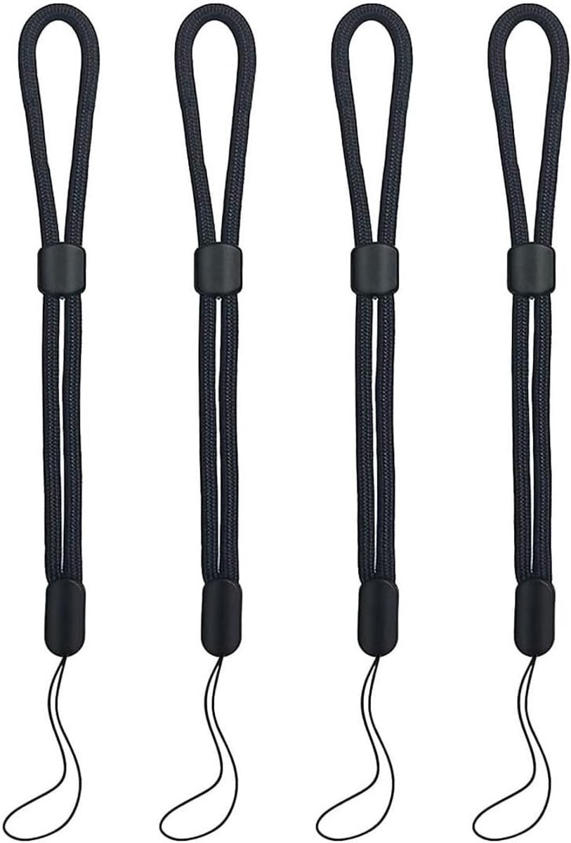 Camera handloop 4pcs paracord - verstelbaar zwart - universele draaglus - ideaal voor camera en smartphone - SnelShoppen