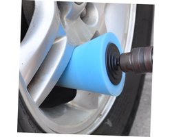 Polijstspons Kegels - Wax Pads - Auto Polijsten - Kegelvormig Ontwerp - 3 Inch - Blauw